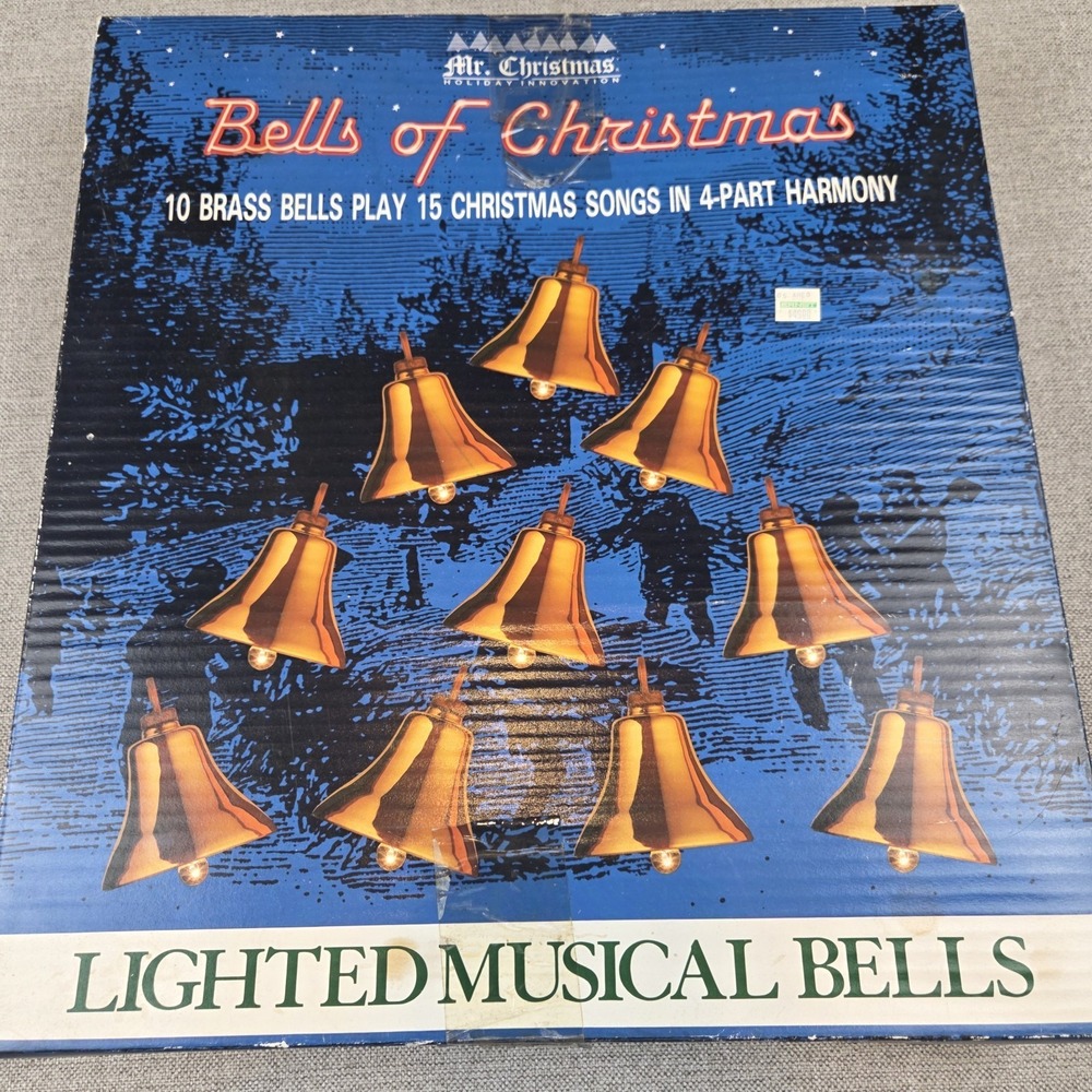 Vintage Mr. Christmas Bells of Christmas Musical Lighted Bells 15 Carols VIDEO